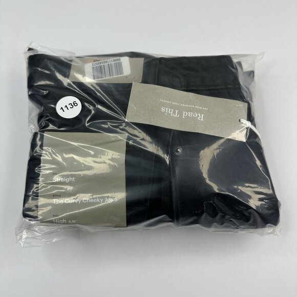 Everlane Women's NWT Black The Curvy Cheeky Minimalist Jean W25-26.25/L26.4 - Picture 12 of 12